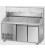 Tavolo refrigerato pizza GN1/1 a 2 porte, motore, sinistra e piano in granito, vetrina refrigerata mod PZ02EKOGNSX+VR4160VDSX