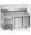 Tavolo refrig. pizza GN1/1 a 2 porte, motore a sinistra, cassetto neutro, piano in granito, vetrina refrig. mod PZ02EKOC1SX+VR31