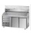 Tavolo refrig. pizza GN1/1 a 2 porte, motore a sinistra, 3 cassetti neutri, piano in granito, vetrina refrig. mod PZ02EKOC3SX+VR