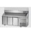 Tavolo refrigerato pizza GN1/1 con 3 porte, un cassetto neutro e piano in granito e vetrina refrigerata mod PZ03EKOC1+VR3203VD