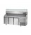 Tavolo refrigerato pizza GN1/1 con 3 porte, 3 cassetti neutri e piano in granito e vetrina refrigerata mod PZ03EKOC3+VR3203VD