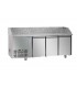 Tavolo refrigerato pizza GN1/1 con 3 porte, gruppo motore a sinistra e piano in granito mod PZ03EKOGNSX