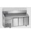 Tavolo refrig. pizza GN1/1 a 3 porte, motore a sinistra, 1 cassetto neutro, piano granito, vetrina refrig. mod PZ03EKOC1SX+VR420