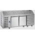 Tavolo refrigerato pizza GN1/1 con 2 porte, gruppo motore a sinistra, 6 cassetti neutri e piano in granito mod PZ03EKOC6SX