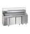Tavolo refrig. pizza GN1/1 a 2 porte, motore a sinistra, 6 cassetti neutri, piano granito, vetrina refrig. mod PZ03EKOC6SX+VR420