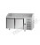 Tavolo refrigerato pizza 600x400 con 2 porte e piano in granito mod PZ02MID80
