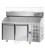Tavolo refrigerato pizza 600x400 con 2 porte e piano in granito e vetrina refrigerata mod PZ02MID80+VR4160VD