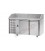 Tavolo refrigerato pizza 600x400 con 2 porte, gruppo motore a sinistra e piano in granito mod PZ02MID80SX