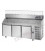 Tavolo refrigerato pizza 600x400 con 3 porte e piano in granito e vetrina refrigerata mod PZ03MID80+VR3215VD