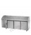 Tavolo refrigerato pizza 600x400 con 3 porte, gruppo motore a sinistra e piano in granito mod PZ03MID80SX