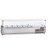 Vetrina refrigerata in acciaio inox per vaschette GN1/4 con vetro curvo temperato mod VR4215VC