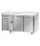 Tavolo refrigerato GN1/1 a temperatura normale con 2 porte, senza piano di lavoro e con gruppo motore a sinistra mod TF02EKOSPSX