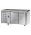 Tavolo refrigerato GN1/1 a temperatura normale con 2 porte, piano di lavoro in granito e motore a sinistra mod TF02EKOGNSXGRA
