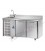 Tavolo refrigerato GN1/1 a temp. normale 2 porte, piano inox, alzatina 10cm, lavello e motore a sinistra mod TF02EKOGNSXLAL