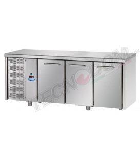 Tavolo refrigerato GN1/1 con 3 porte e gruppo motore a sinistra mod TF03EKOGNSX