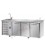 Tavolo refrigerato GN1/1 con 3 porte, piano con lavello e gruppo motore a sinistra mod TF03EKOGNSXL