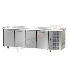 Tavolo refrigerato GN1/1 con 4 porte, senza piano di lavoro mod TF04EKOSP
