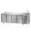 Tavolo refrigerato GN1/1 con 4 porte e piano in acciaio inox con alzatina 10 cm e lavello mod TF04EKOGNLAL