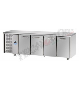 Tavolo refrigerato GN1/1 con 4 porte e gruppo motore a sinistra mod TF04EKOGNSX