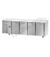 Tavolo refrigerato GN1/1 con 4 porte , gruppo moteore a sinistra, senza piano di lavoro mod TF04EKOSPSX