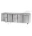 Tavolo refrigerato GN1/1 a temp. normale con 4 porte, piano di lavoro in granito e gruppo motore a sinistra mod TF04EKOGNSXGRA