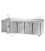 Tavolo refrigerato GN1/1 a temp. normale 4 porte, piano inox, alzatina 10 cm, lavello, motore a sinistra mod TF04EKOGNSXLAL
