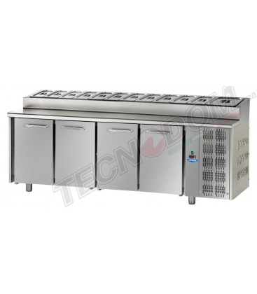 Tavolo refrigerato Snack GN1/1 con 4 porte mod TF04EKOGNSK