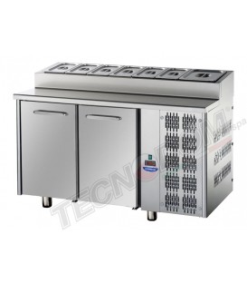 Tavolo refrigerato Snack GN1/1 a temperatura normale con 2 porte mod TF02EKOGNSK
