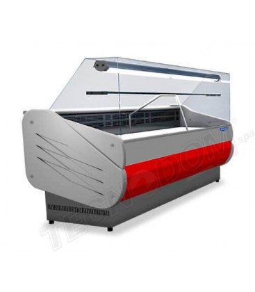 Espositore refrigerato orizzontale con vetri dritti temprati mod SALINA80VD/100