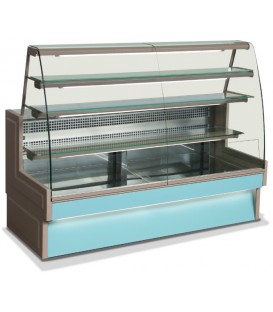 Espositore refrigerato orizzontale con vetri curvi standard mod RIVOVC/200
