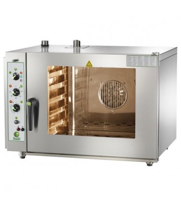 Forno elettrico a gas misto convezione/vapore diretto per gastronomia GN1/1 mod GE/5M