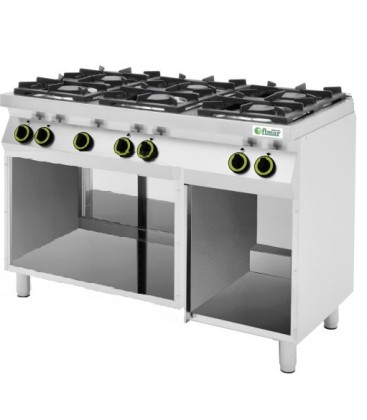 Cucina a gas 6 fuochi con forno mod CC76G