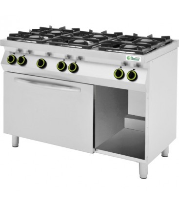 Cucina a gas 6 fuochi con forno mod CC76GFEV