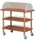 Carrello di servizio in legno con cupola mod CLP2013
