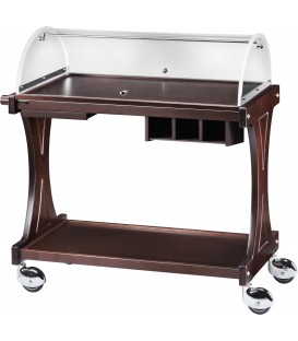 Carrello di servizio in legno con cupola mod CL2255W