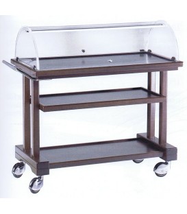 Carrello di servizio in legno con cupola mod LPC850W