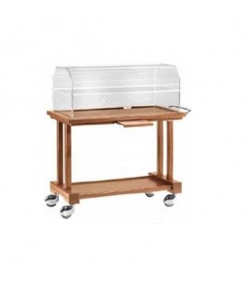 Carrello di servizio in legno con coperchio mod LPC1100
