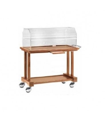 Carrello di servizio in legno con coperchio mod LPC1100