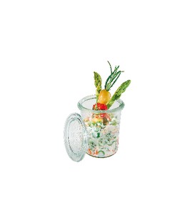 Vasetto con coperchio, 12 pz