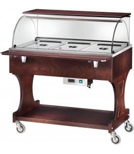 Carrello espositore a bagnomaria CL2778W