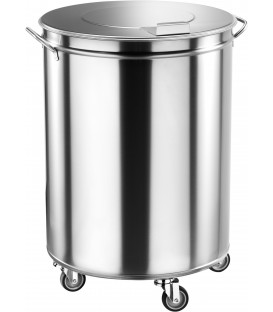 Portarifiuti carrellato in acciaio inox AV4669