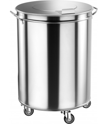Portarifiuti carrellato in acciaio inox AV4669