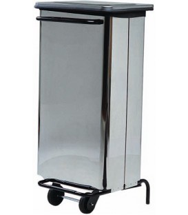 Pattumiera rettangolare con 2 ruote e pedale AV4652