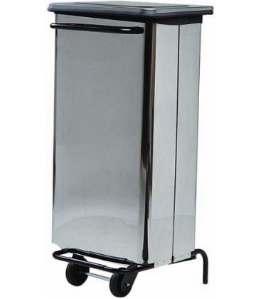 Pattumiera rettangolare con 2 ruote e pedale AV4652