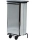 Pattumiera rettangolare con 2 ruote e pedale AV4652