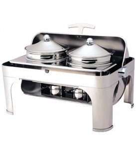Chafing dish con coperchio roll top 180° con pentole CD6505