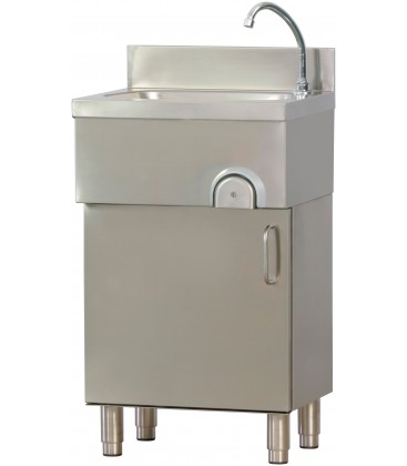 Lavamani inox su mobile con porte a battente LMM