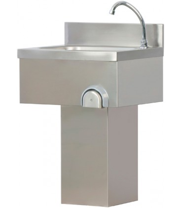 Lavamani inox a colonna comando a ginocchio LC50