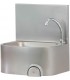 Lavamani inox a parete comando a ginocchio LM48