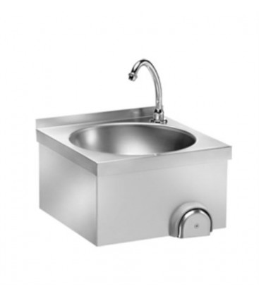 Lavamani inox a parete comando a ginocchio LM40